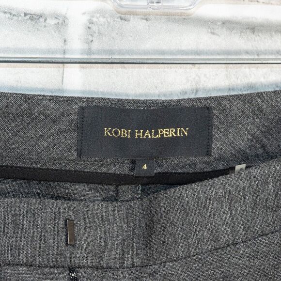 KOBI HALPERIN Women's Alexandra Slim Ankle Pants Jersey Grey size 4 - Picture 3 of 11